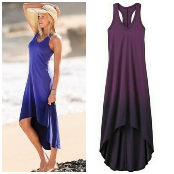 Athleta Dresses & Skirts - Athleta | Dip Dye Middy Dress Deep Wine | EUC